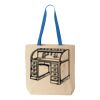 Natural Tote with Contrast-Color Handles Thumbnail