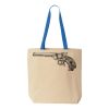 Natural Tote with Contrast-Color Handles Thumbnail