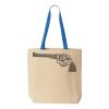 Natural Tote with Contrast-Color Handles Thumbnail