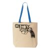 Natural Tote with Contrast-Color Handles Thumbnail