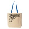 Natural Tote with Contrast-Color Handles Thumbnail