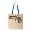 Natural Tote with Contrast-Color Handles Thumbnail