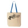Natural Tote with Contrast-Color Handles Thumbnail