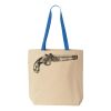 Natural Tote with Contrast-Color Handles Thumbnail