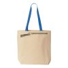 Natural Tote with Contrast-Color Handles Thumbnail