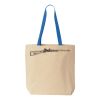 Natural Tote with Contrast-Color Handles Thumbnail