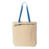 Natural Tote with Contrast-Color Handles Thumbnail