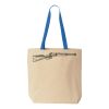 Natural Tote with Contrast-Color Handles Thumbnail