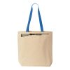 Natural Tote with Contrast-Color Handles Thumbnail