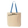 Natural Tote with Contrast-Color Handles Thumbnail