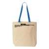 Natural Tote with Contrast-Color Handles Thumbnail