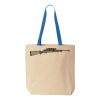 Natural Tote with Contrast-Color Handles Thumbnail