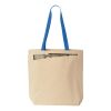 Natural Tote with Contrast-Color Handles Thumbnail