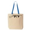 Natural Tote with Contrast-Color Handles Thumbnail