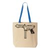 Natural Tote with Contrast-Color Handles Thumbnail