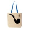 Natural Tote with Contrast-Color Handles Thumbnail