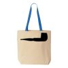 Natural Tote with Contrast-Color Handles Thumbnail