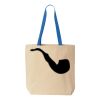 Natural Tote with Contrast-Color Handles Thumbnail