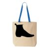 Natural Tote with Contrast-Color Handles Thumbnail