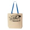 Natural Tote with Contrast-Color Handles Thumbnail