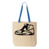 Natural Tote with Contrast-Color Handles Thumbnail