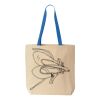 Natural Tote with Contrast-Color Handles Thumbnail