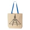 Natural Tote with Contrast-Color Handles Thumbnail