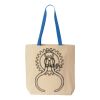 Natural Tote with Contrast-Color Handles Thumbnail