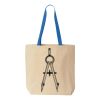 Natural Tote with Contrast-Color Handles Thumbnail