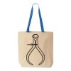 Natural Tote with Contrast-Color Handles Thumbnail