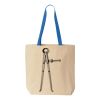 Natural Tote with Contrast-Color Handles Thumbnail