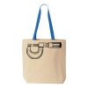 Natural Tote with Contrast-Color Handles Thumbnail