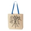 Natural Tote with Contrast-Color Handles Thumbnail