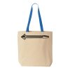 Natural Tote with Contrast-Color Handles Thumbnail
