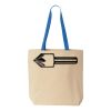 Natural Tote with Contrast-Color Handles Thumbnail