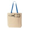 Natural Tote with Contrast-Color Handles Thumbnail
