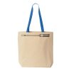 Natural Tote with Contrast-Color Handles Thumbnail