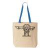 Natural Tote with Contrast-Color Handles Thumbnail