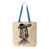 Natural Tote with Contrast-Color Handles Thumbnail