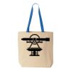 Natural Tote with Contrast-Color Handles Thumbnail
