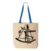 Natural Tote with Contrast-Color Handles Thumbnail