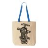 Natural Tote with Contrast-Color Handles Thumbnail