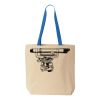 Natural Tote with Contrast-Color Handles Thumbnail