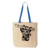 Natural Tote with Contrast-Color Handles Thumbnail