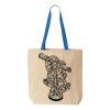 Natural Tote with Contrast-Color Handles Thumbnail