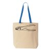 Natural Tote with Contrast-Color Handles Thumbnail