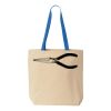 Natural Tote with Contrast-Color Handles Thumbnail