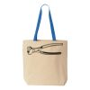 Natural Tote with Contrast-Color Handles Thumbnail