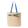 Natural Tote with Contrast-Color Handles Thumbnail