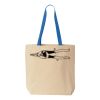 Natural Tote with Contrast-Color Handles Thumbnail